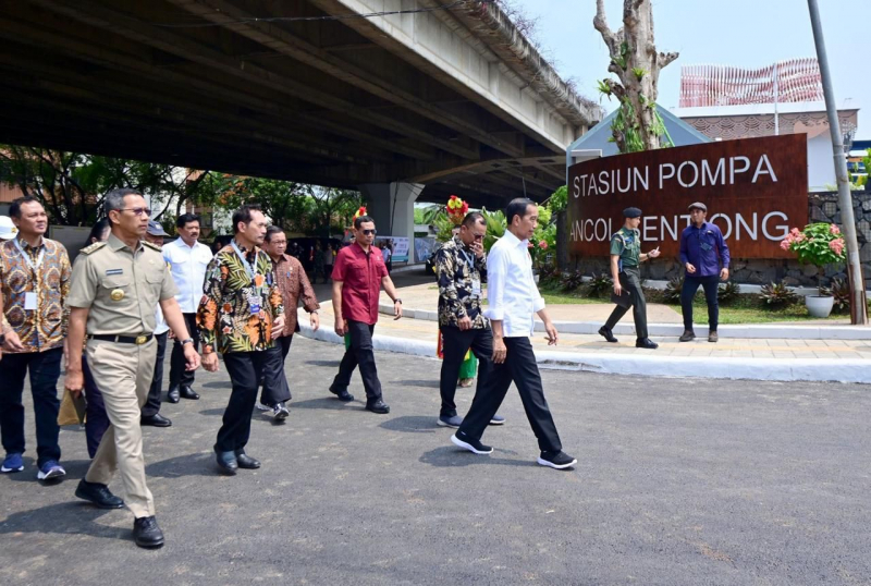 Reduksi Banjir di Jakarta, Presiden Jokowi Resmikan Stasiun Pompa Ancol Sentiong, PETAJAMBI.COM