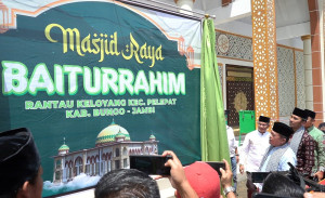 Gubernur Jambi Resmikan Masjid Baiturrahim Rantau Keloyang Bungo, PETAJAMBI.COM