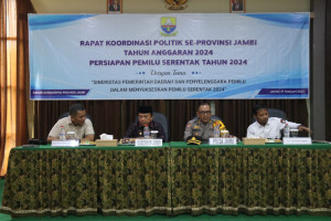 Gubernur Al Haris Pimpin Rakor Politik se-Provinsi Jambi, PETAJAMBI.COM
