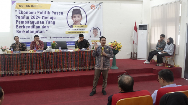 Dihadapan Mahasiswa Fisipol Unja, Anggota DPRD Provinsi Jambi Faizal Riza Paparkan Peran dan Fungsi Lembaga Legislatif, PETAJAMBI.COM