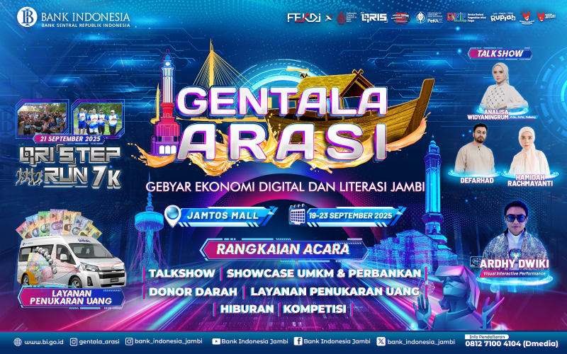 Gentala Arasi 2025: Ajang Literasi Masyarakat Terkait Ekonomi Keuangan Digital, PETAJAMBI.COM