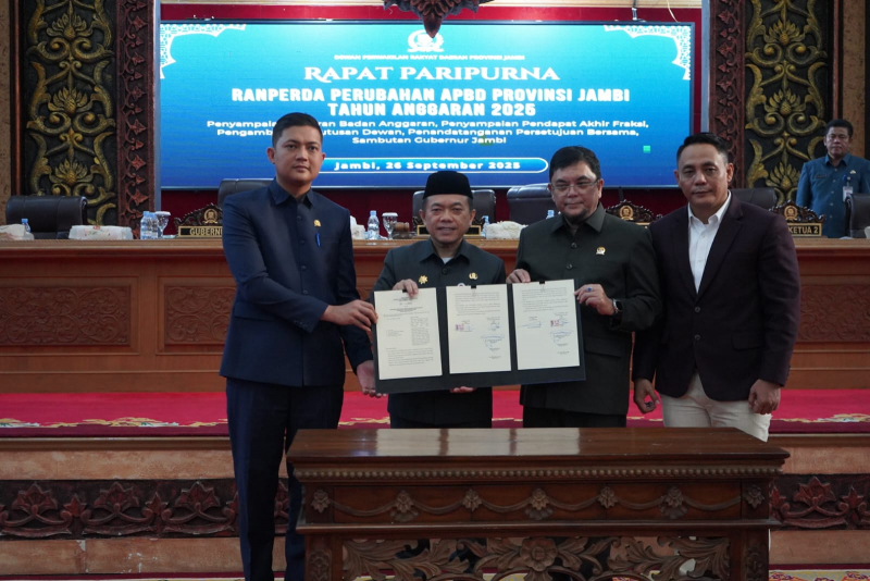 DPRD Ketok Palu Sahkan Perubahan APBD Jambi 2025, PETAJAMBI.COM